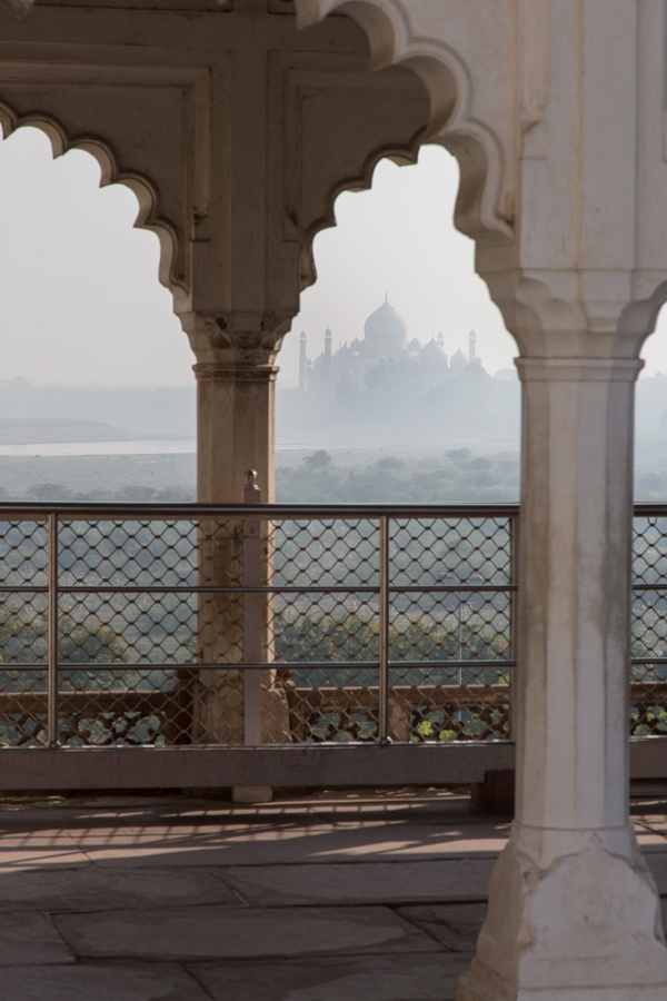 View of the Taj Mahal in Agra, India
