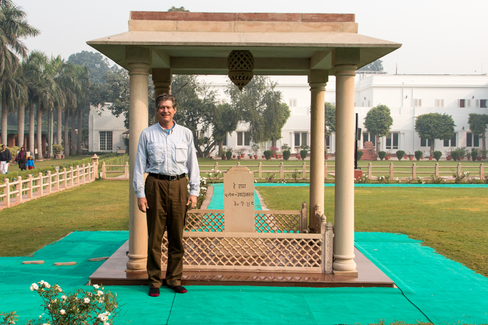Where Gandhi Stood  in Delhi, India