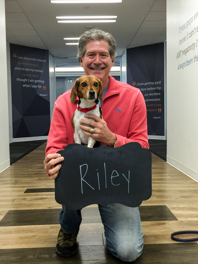 Riley at Work in Austin, Texas