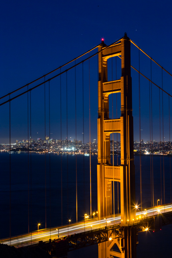 Golden at Night in San Francisco, California