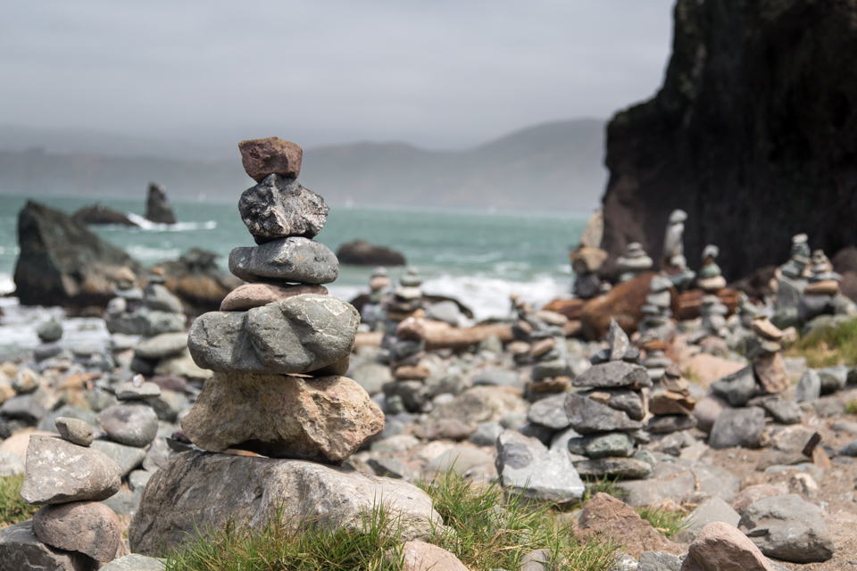 Stacked Rocks in San Francisco, California