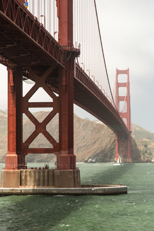 Under the Golden Gate in San Francisco, California