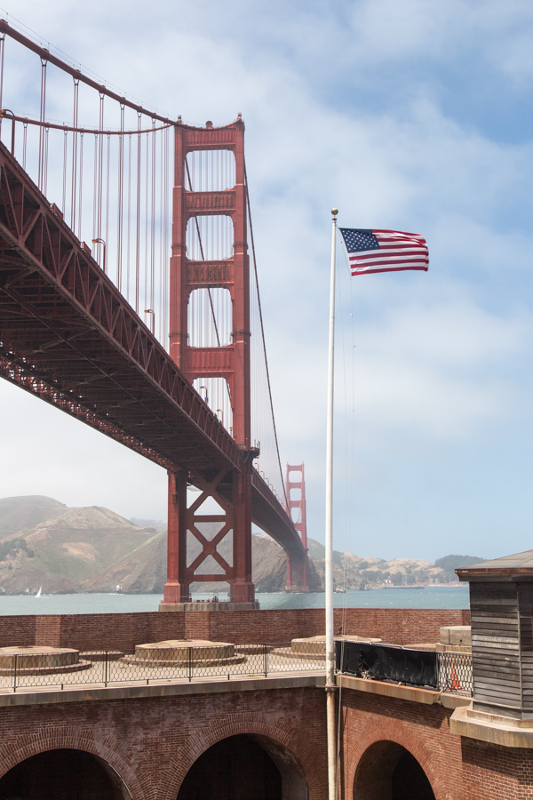 Fort Point Flag in San Francisco, California