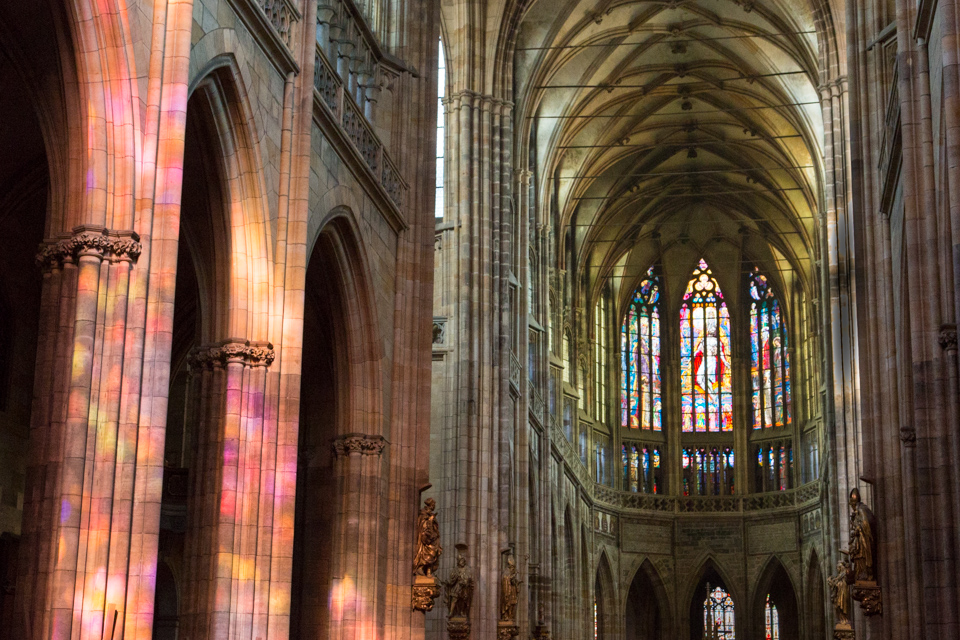 Stained Glass Light in Prague, Czech Republic