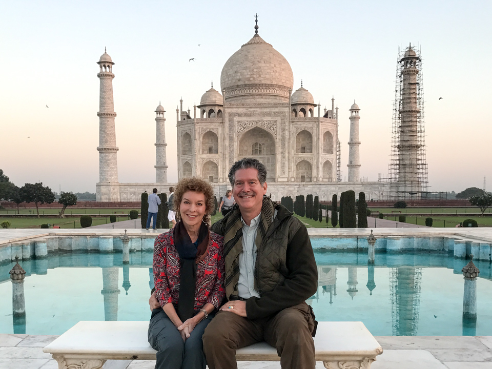 On THE Bench in Agra, India
