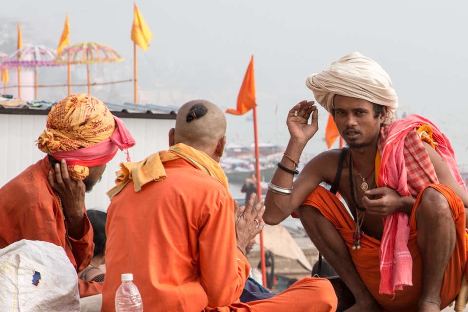 Colorful Priests in Varanasi, India