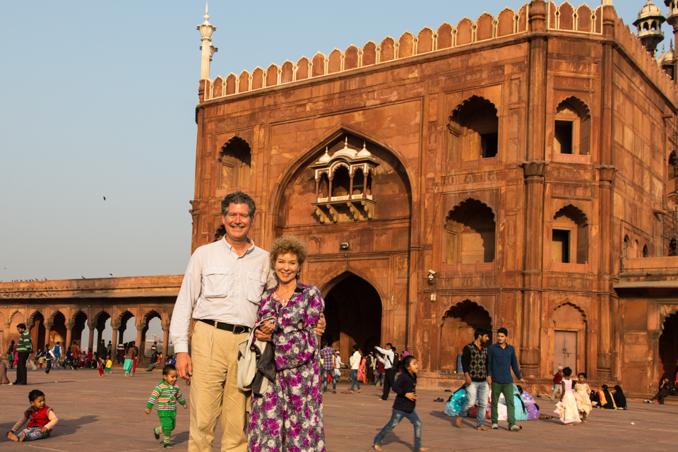 At the Mosque in Delhi, India