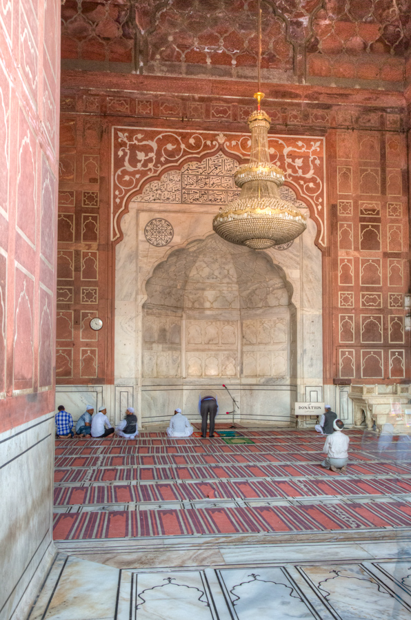 Praying in Delhi, India