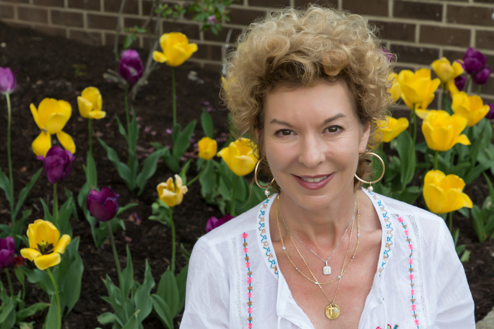 Virginia Ann in Tulips in Harrison, New York