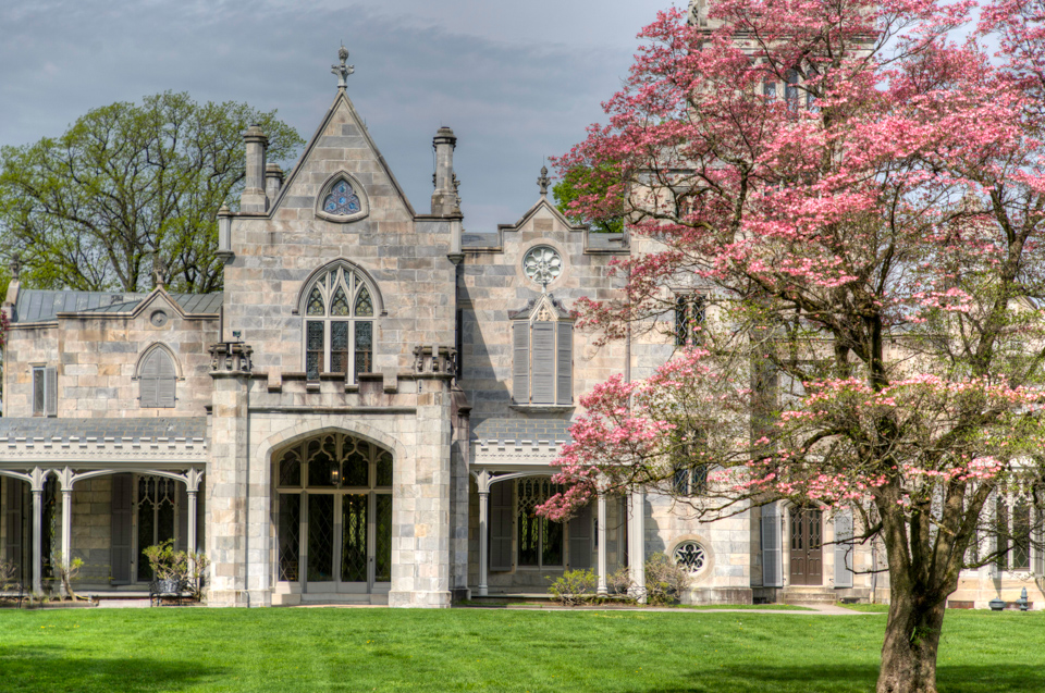 Lyndhurst in Spring in Tarrytown, New York