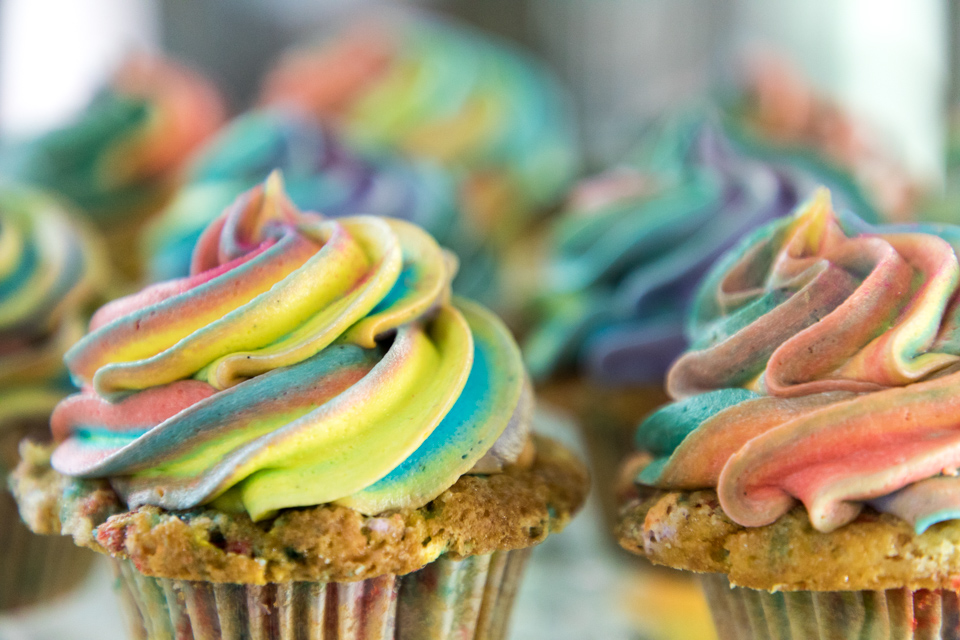 Rainbow Cupcakes in Portland, Oregon