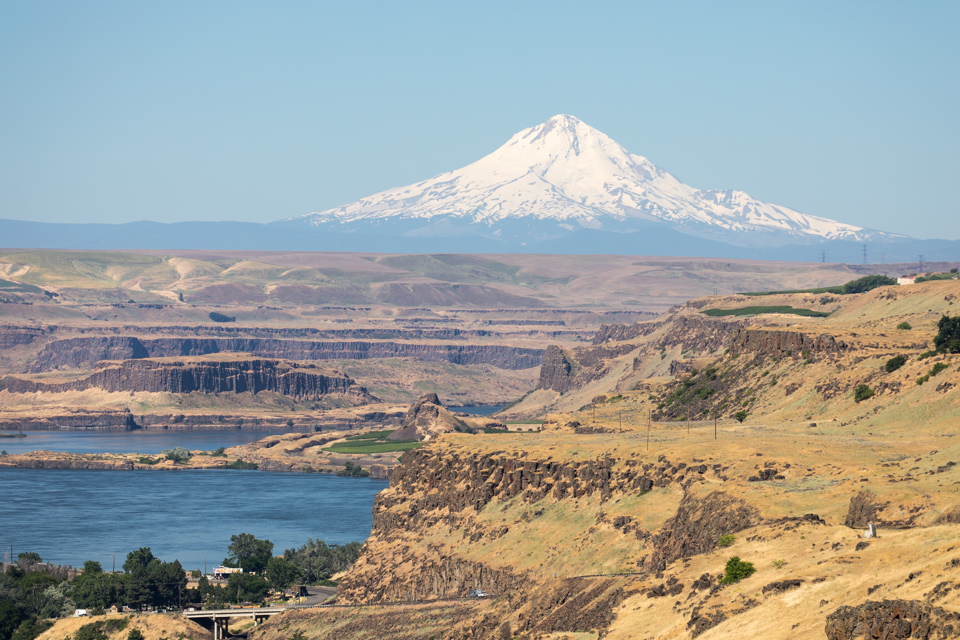 Mt Hood and the River in Portland, Oregon