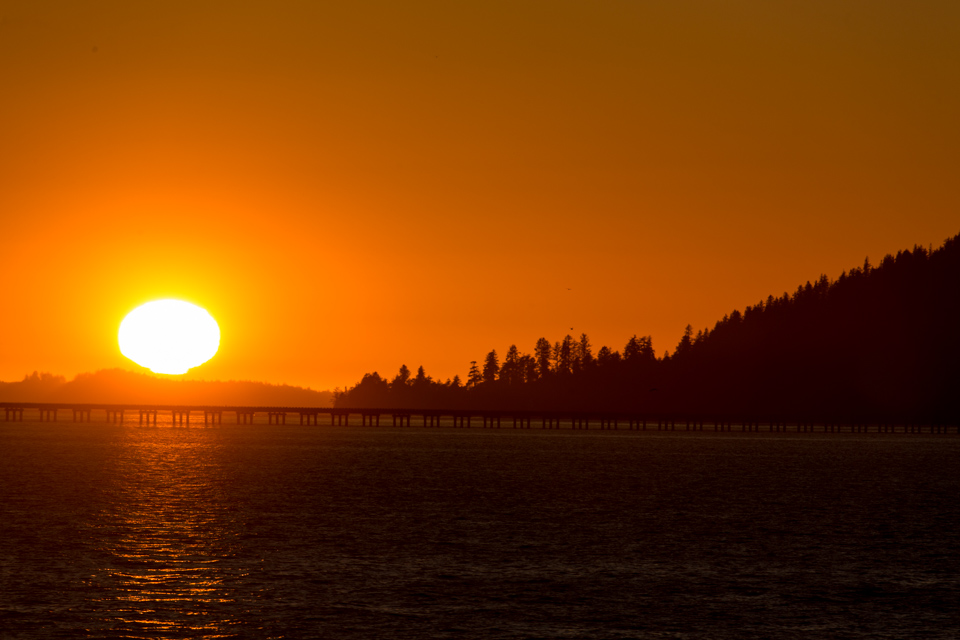 Orange Disk in Astoria, Oregon
