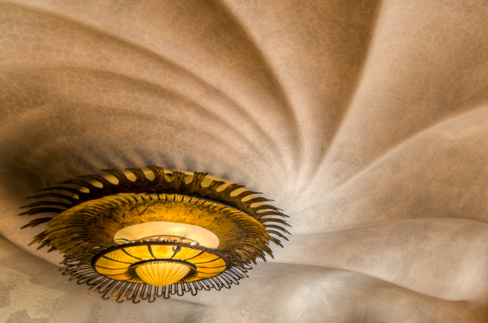Ceiling Swirl in Barcelona, Spain
