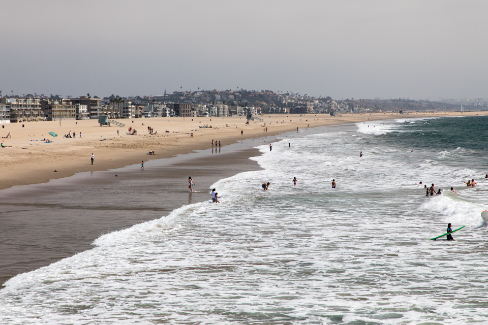Santa Monica Beach in Santa Monica, California