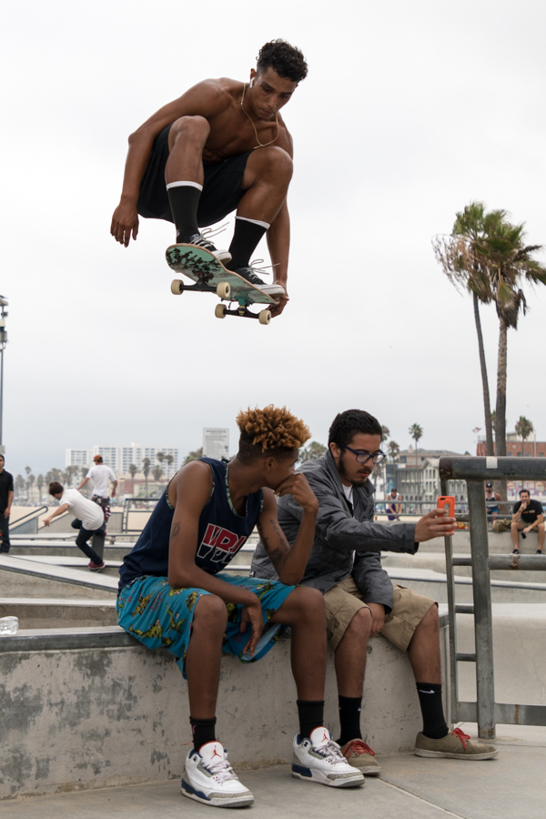 Flying Skateboard in Santa Monica, California
