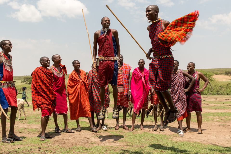 Jump in Maasai Mara, Kenya