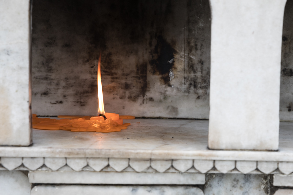 Candle in Delhi, India
