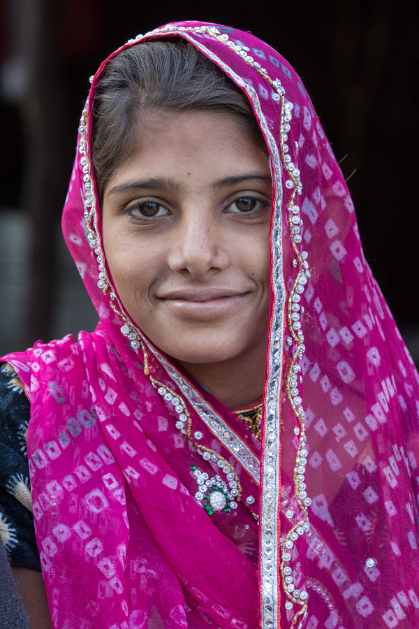 Purple Girl in Bera, India