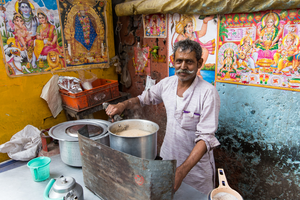 Tea Vendor in Delhi, India