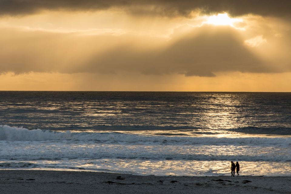 Walking on Beach in Carmel, California