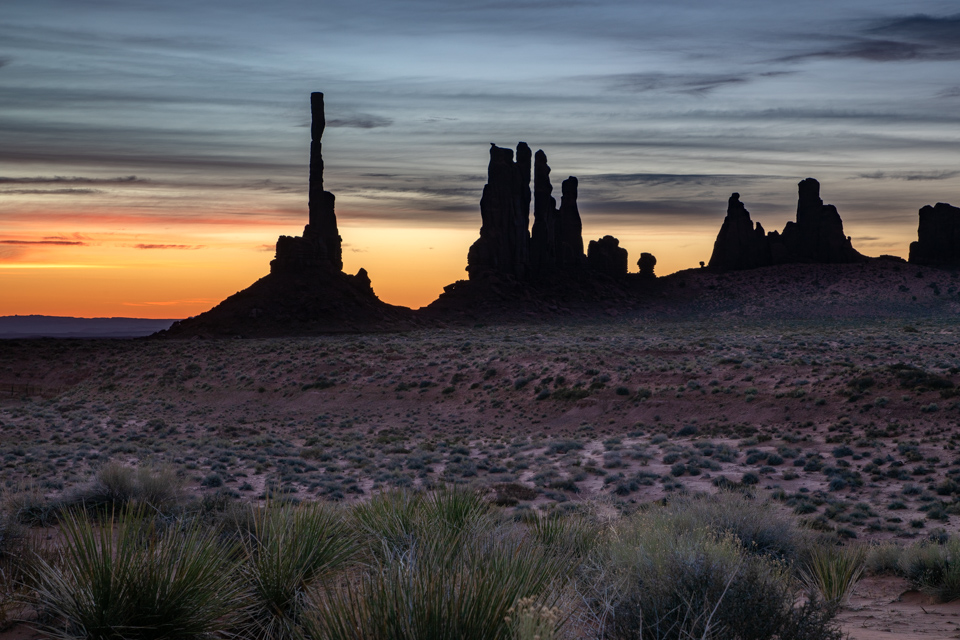 Morning Silhouettes  in Goulding, Utah