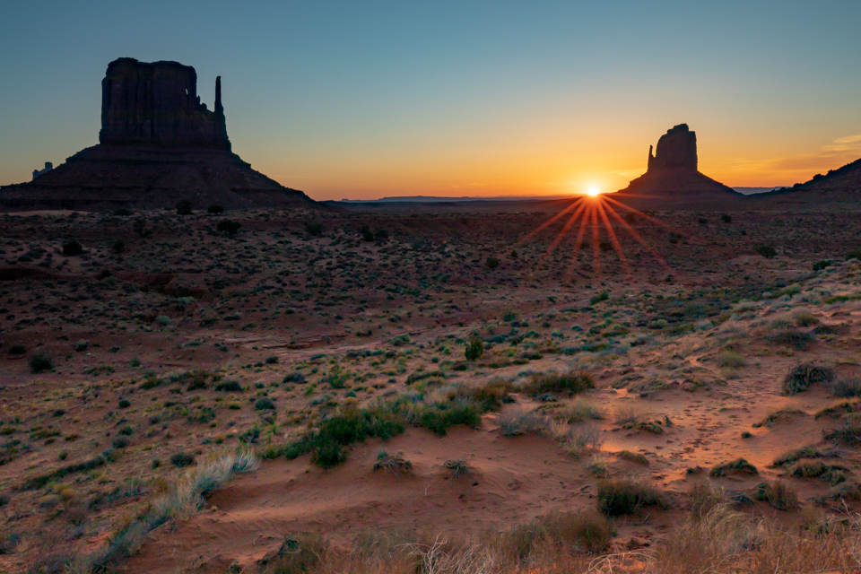 Mitten Sunrise in Goulding, Utah
