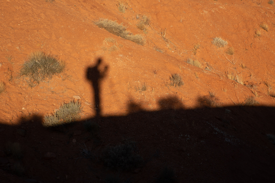Photographer Shadow in Goulding, Utah