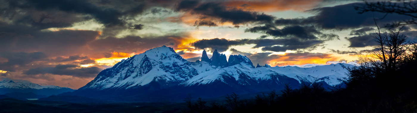 Sunset in Chile in Patagonia, Chile