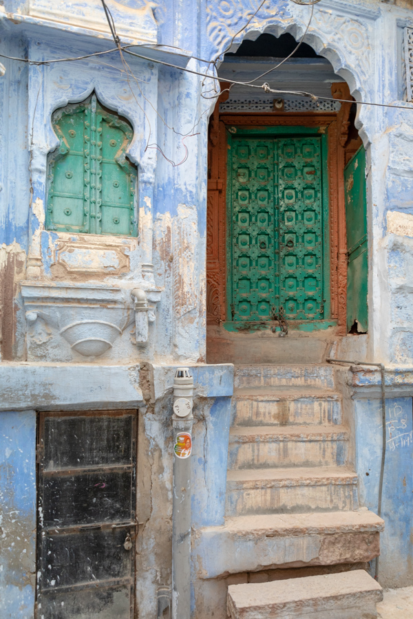 Green Door in Jodhpur, India
