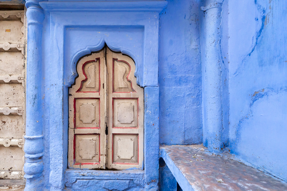 Blue Window in Jodhpur, India
