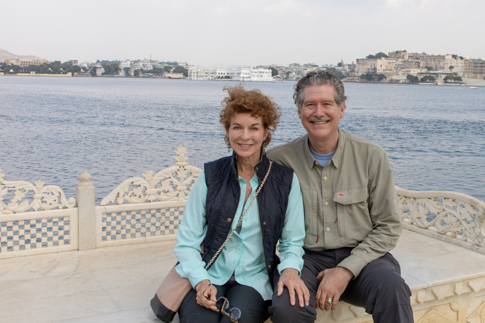 Seat by the Lake in Udaipur, India