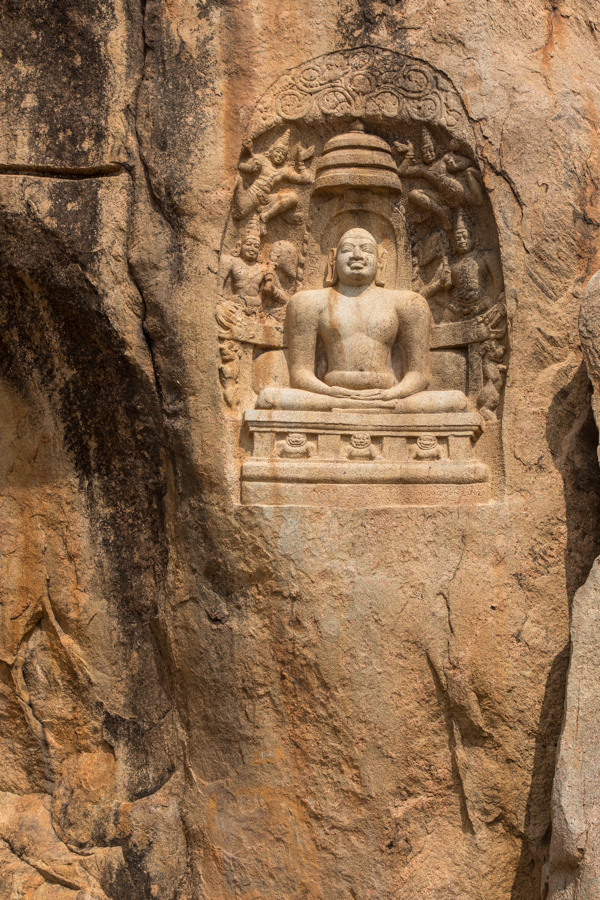 Rock Buddha in Madurai, India