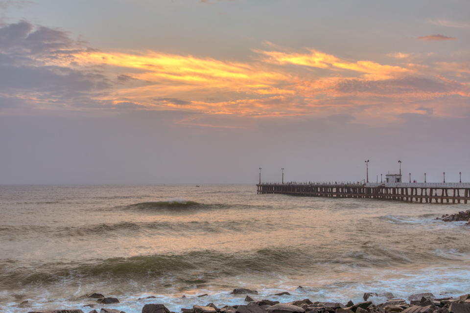 Pier at Pondicherry in Pondicherry, India
