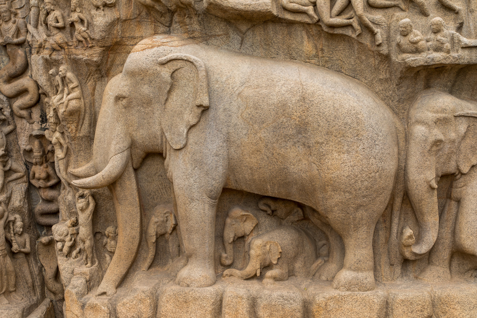 Life Size in Mahabalipuram, India