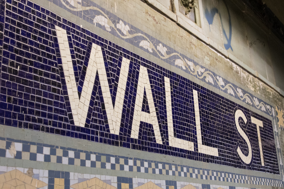 Wall Street in New York, New York