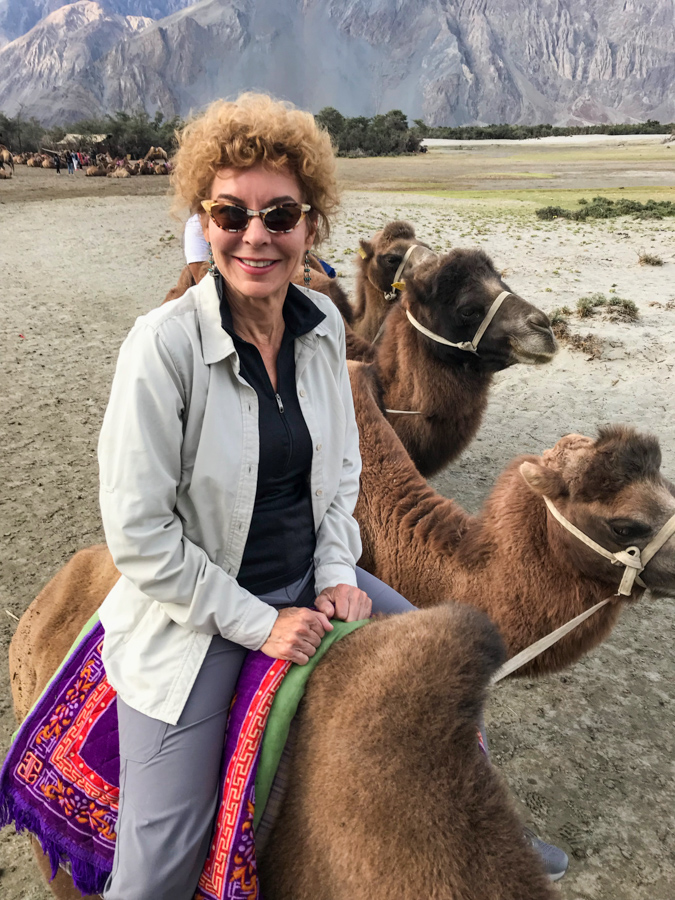 On a Camel in Nubra Valley, India