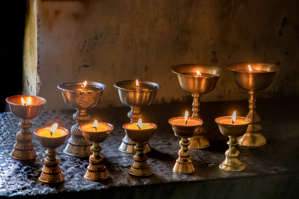Humble Candle in Nubra Valley, India