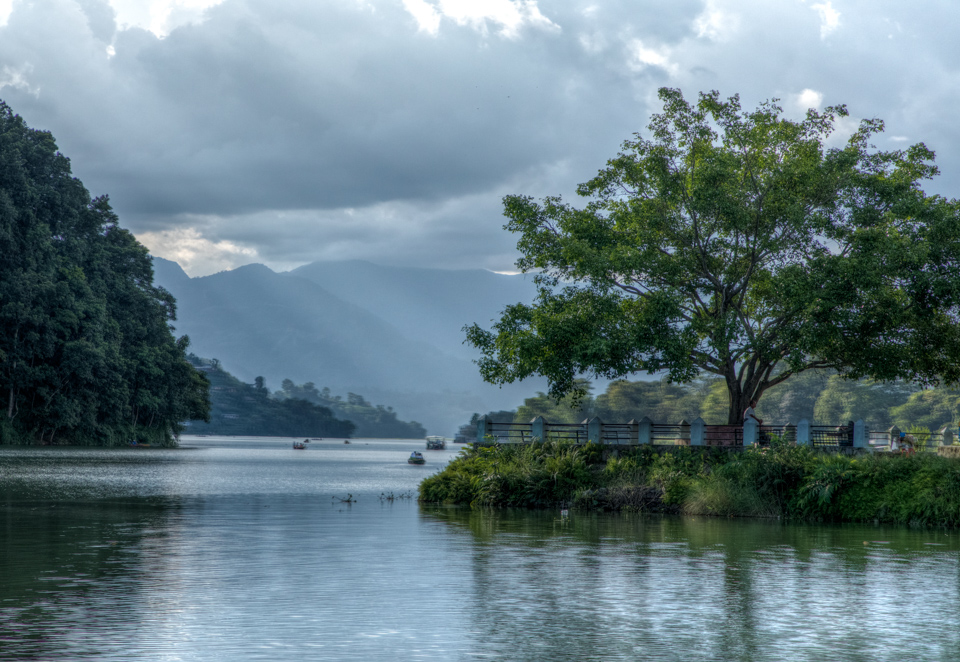 Phewa Lake in Pokhara, Nepal