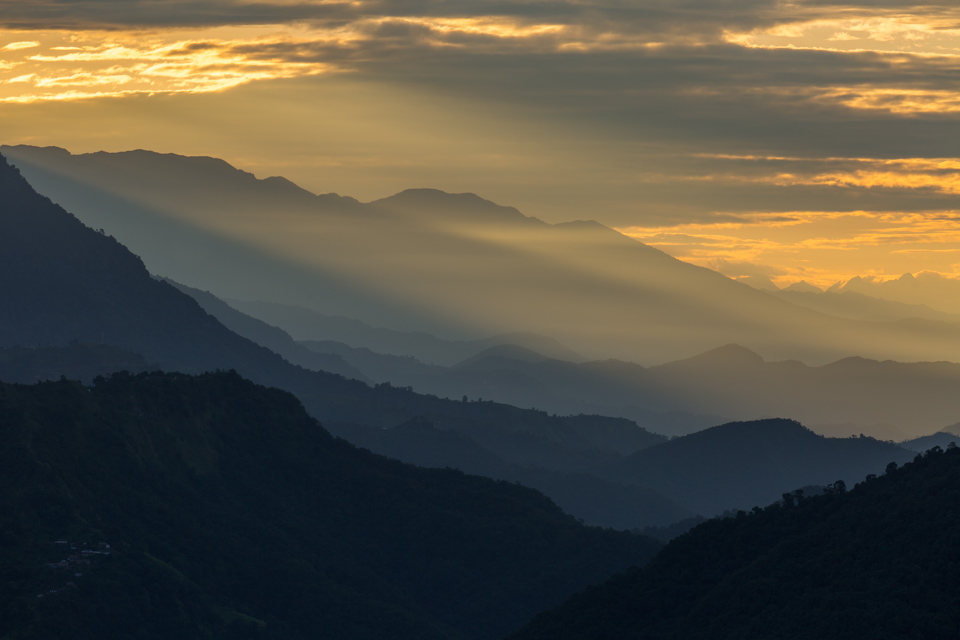 Sun Beams in Pokhara, Nepal
