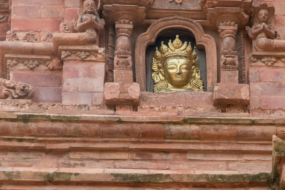 Gold Face in Kathmandu, Nepal