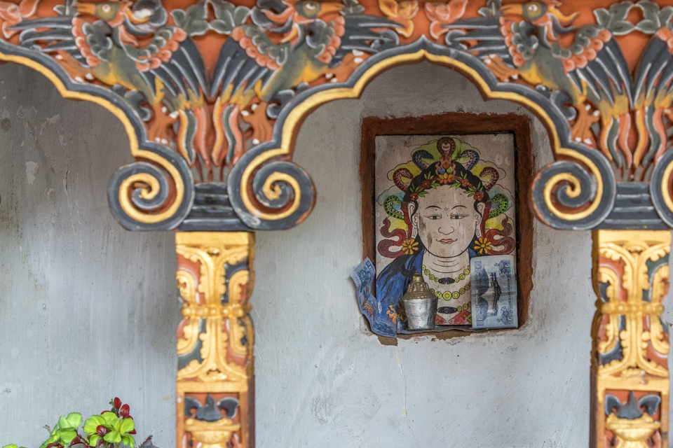 Framed Buddha in Punakha, Bhutan