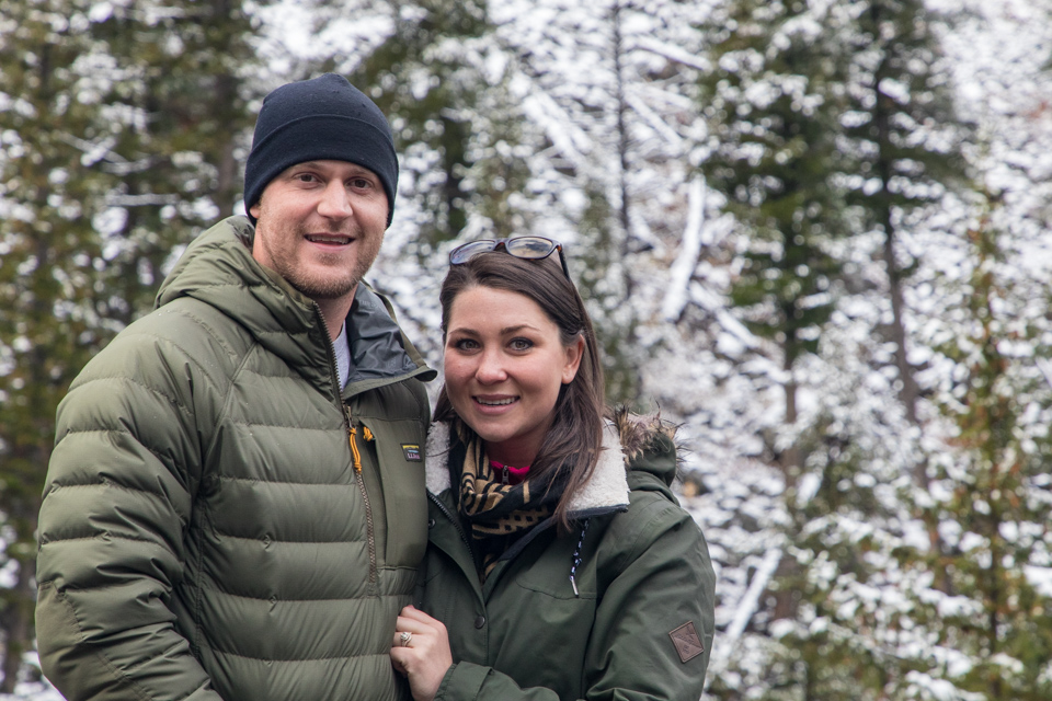 Happy Couple in Yellowstone National Park, Wyoming