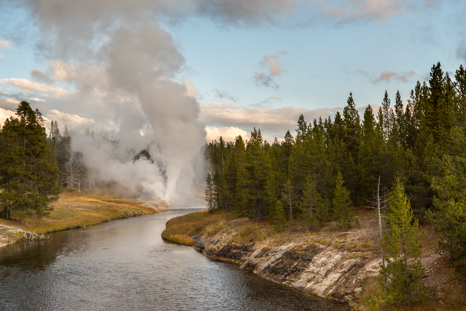 Riverside Geyser in Yellowstone National Park, Wyoming