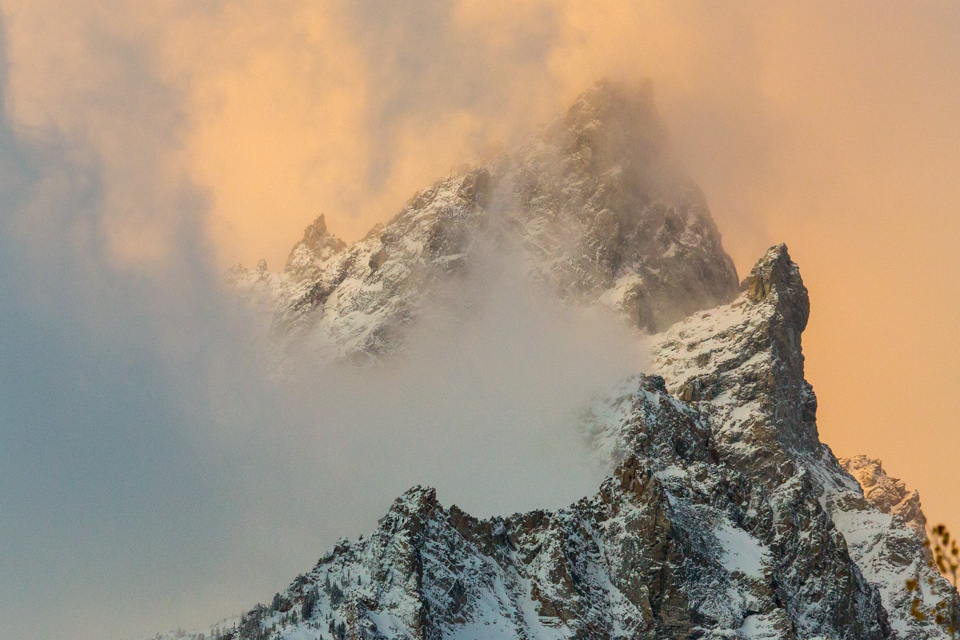Mountains in the Mist in Jackson Hole, Wyoming