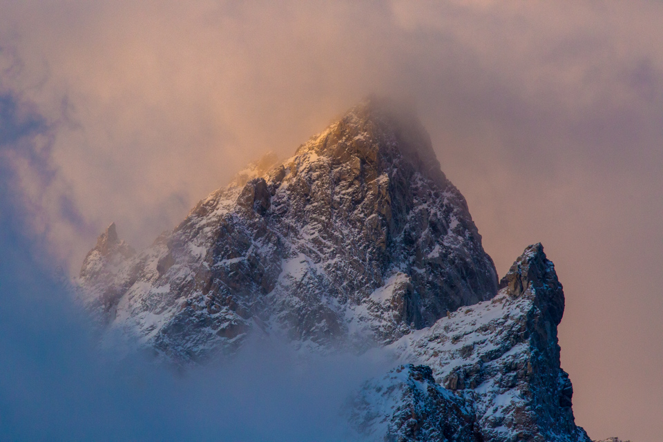 Teewinot Mountain in Jackson Hole, Wyoming