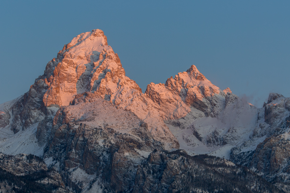 Sunrise at Grand Tetons in Jackson Hole, Wyoming