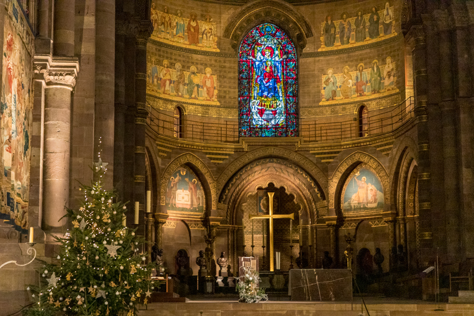 Christmas in the Cathedral in Strasbourg, France