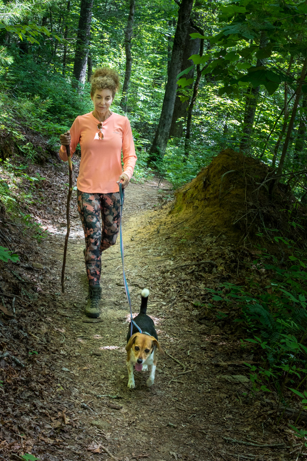 Happy on the Trail in Highlands, North Carolina