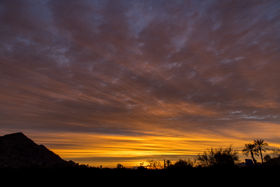Golden Clouds in Paradise Valley, Arizona